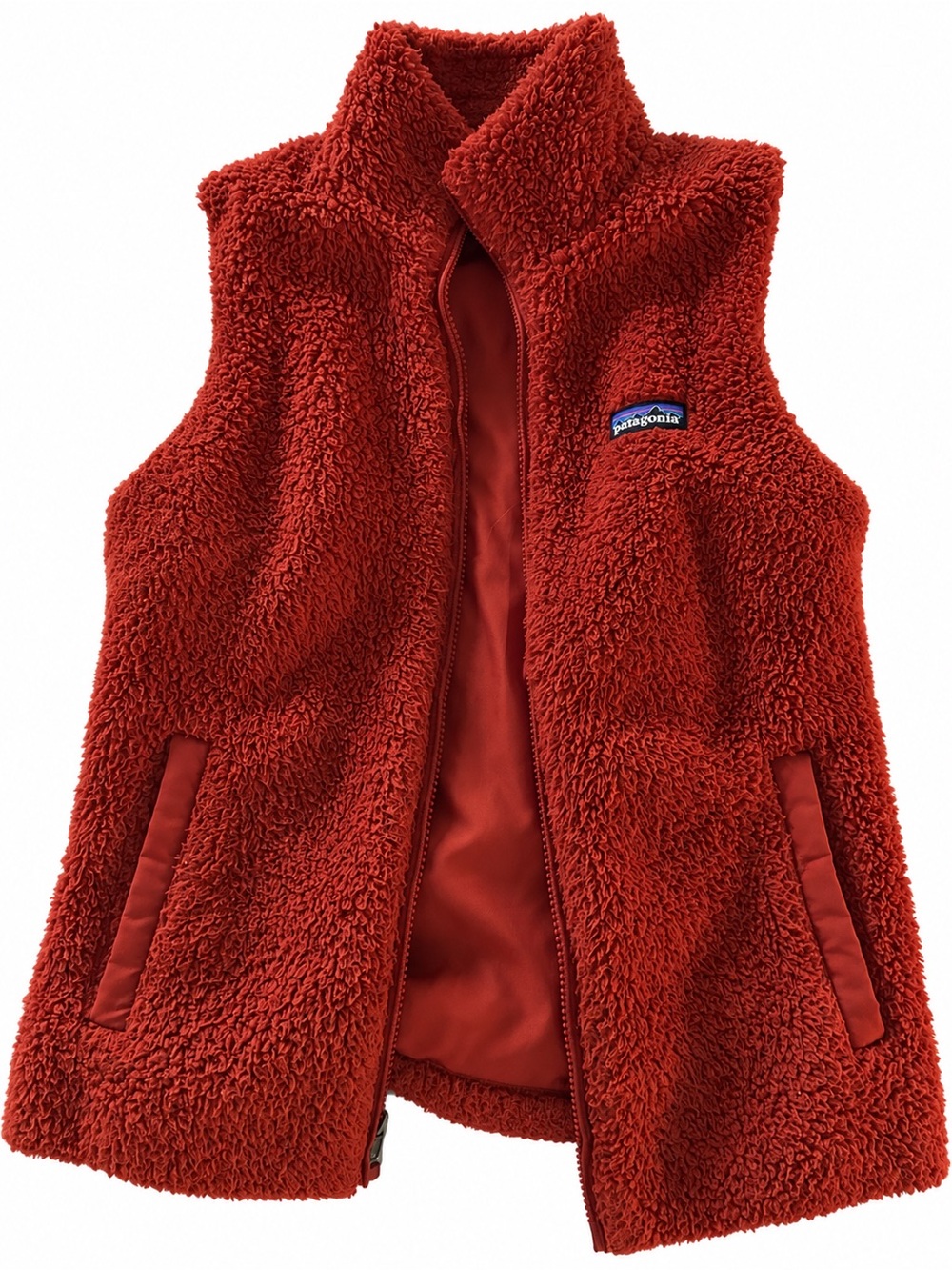 Patagonia Women’s Red Fleece Vest - Cozy Sherpa Layer